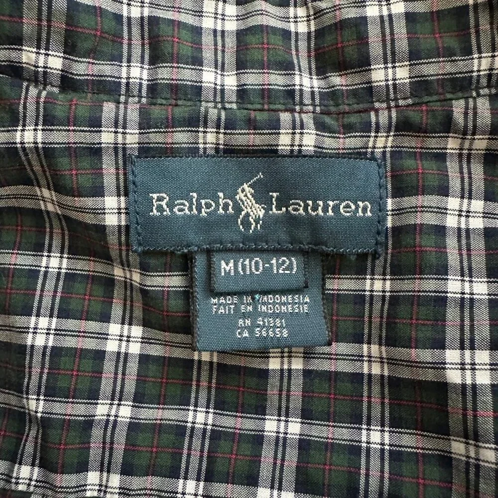 Ralph Lauren plaid button up shirt